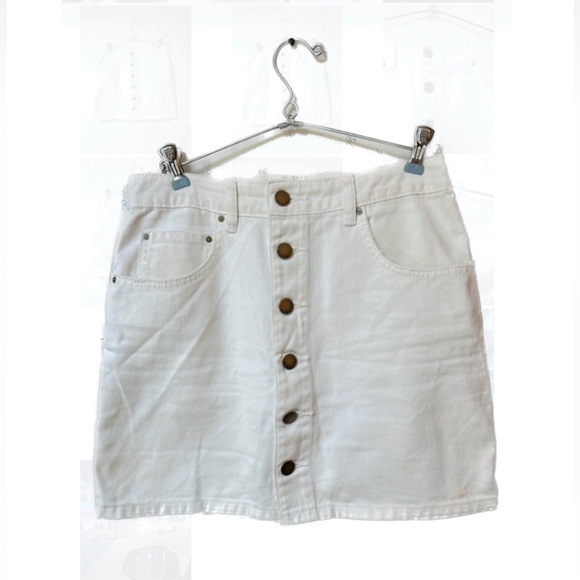 Billabong │ White Denim Skirt │ Women’s Size 27 Size 4 - Picture 4 of 7